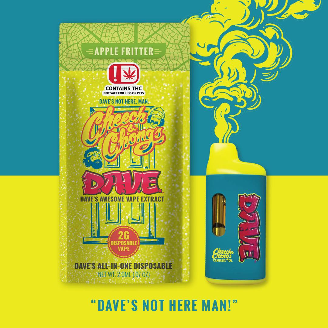 Cheech & Chong - Oklahoma - D.A.V.E. - 2 gram Disposable Vape - Apple Fritter - Sativa - 1