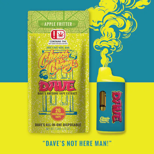 Cheech & Chong - Oklahoma - D.A.V.E. - 2 gram Disposable Vape - Apple Fritter - Sativa - 1