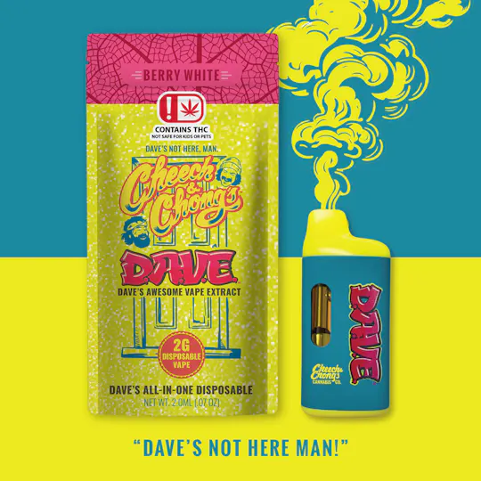 Cheech & Chong - Oklahoma - D.A.V.E. - 2 gram Disposable Vape - Berry White - Hybrid - 1