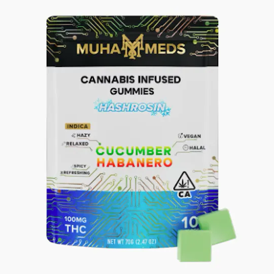 Muha Meds - Muha Meds | Cucumber Habanero Rosin Gummies | 100mg | 10ct | 10mg/ea - 1