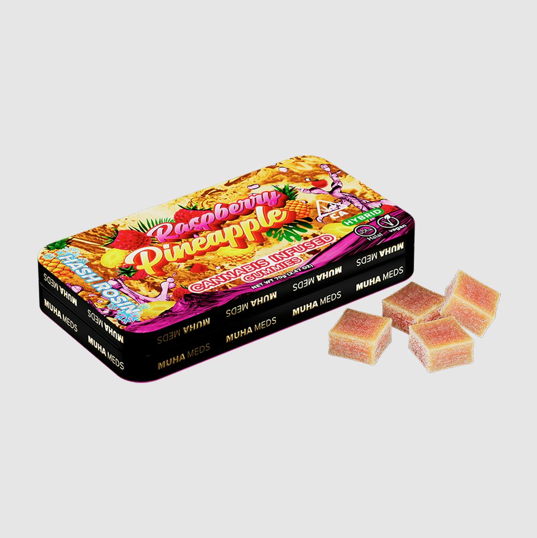 Muha Meds - Muha Meds | Raspberry Pineapple Rosin Gummies | 100mg | 10ct | 10mg/ea - 1