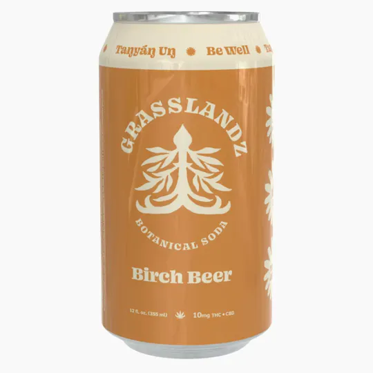 Grasslandz - Grasslandz | 1:1 THC:CBD Birch Beer | Carbonated | 10mg | 12fl oz - 1