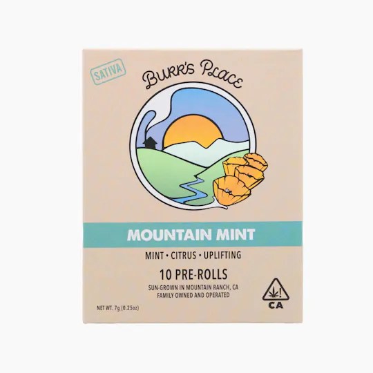 Burr's Place - Mountain Mint | Joints | 0.7g each | 10pk - 1
