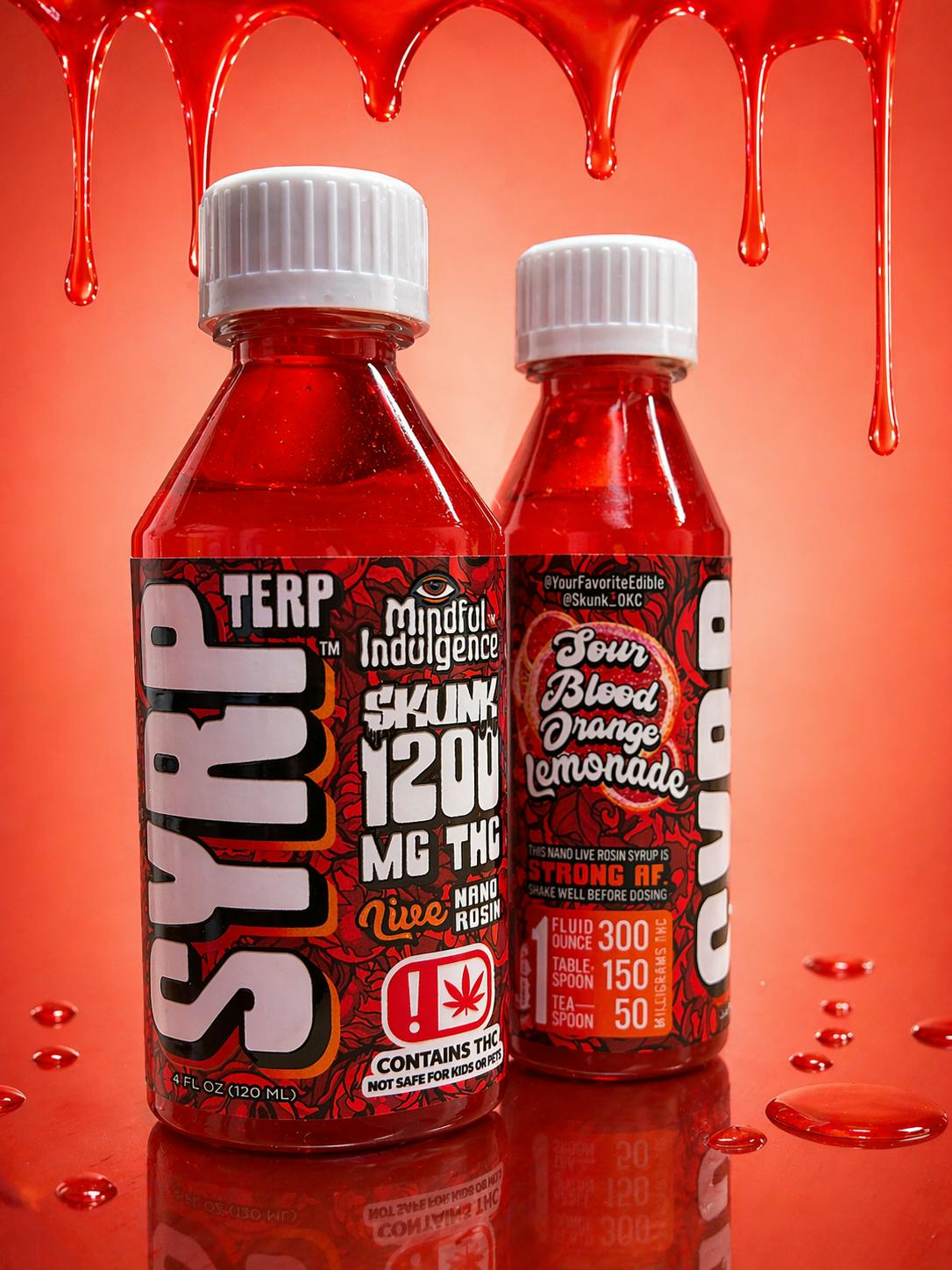 Mindful Indulgence - Terp Syrp – Nano Live Hash Rosin - Sour Blood Orange Lemonade - 1200mg - 1