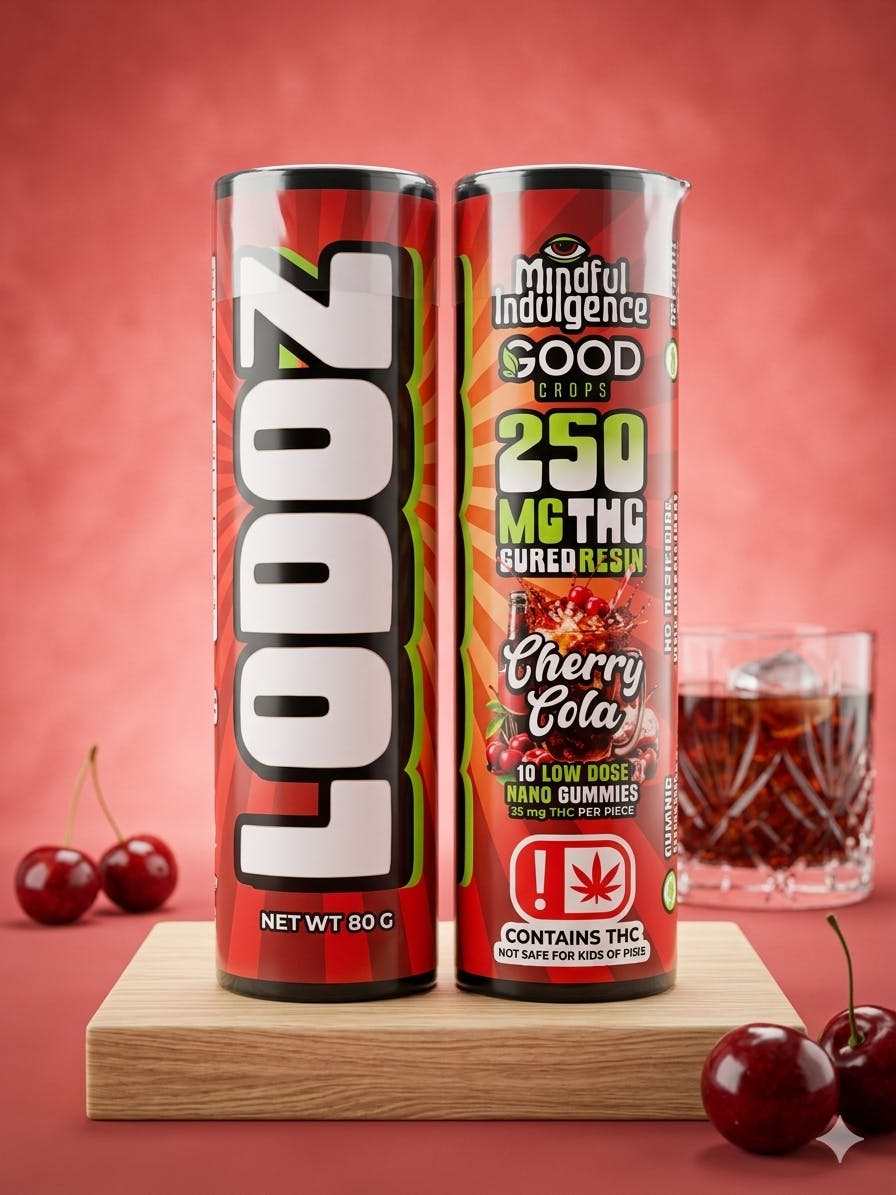 Mindful Indulgence - LoDoz - Cherry Cola - Nano Resin Gummies - 25mg each - 250mg total - 1