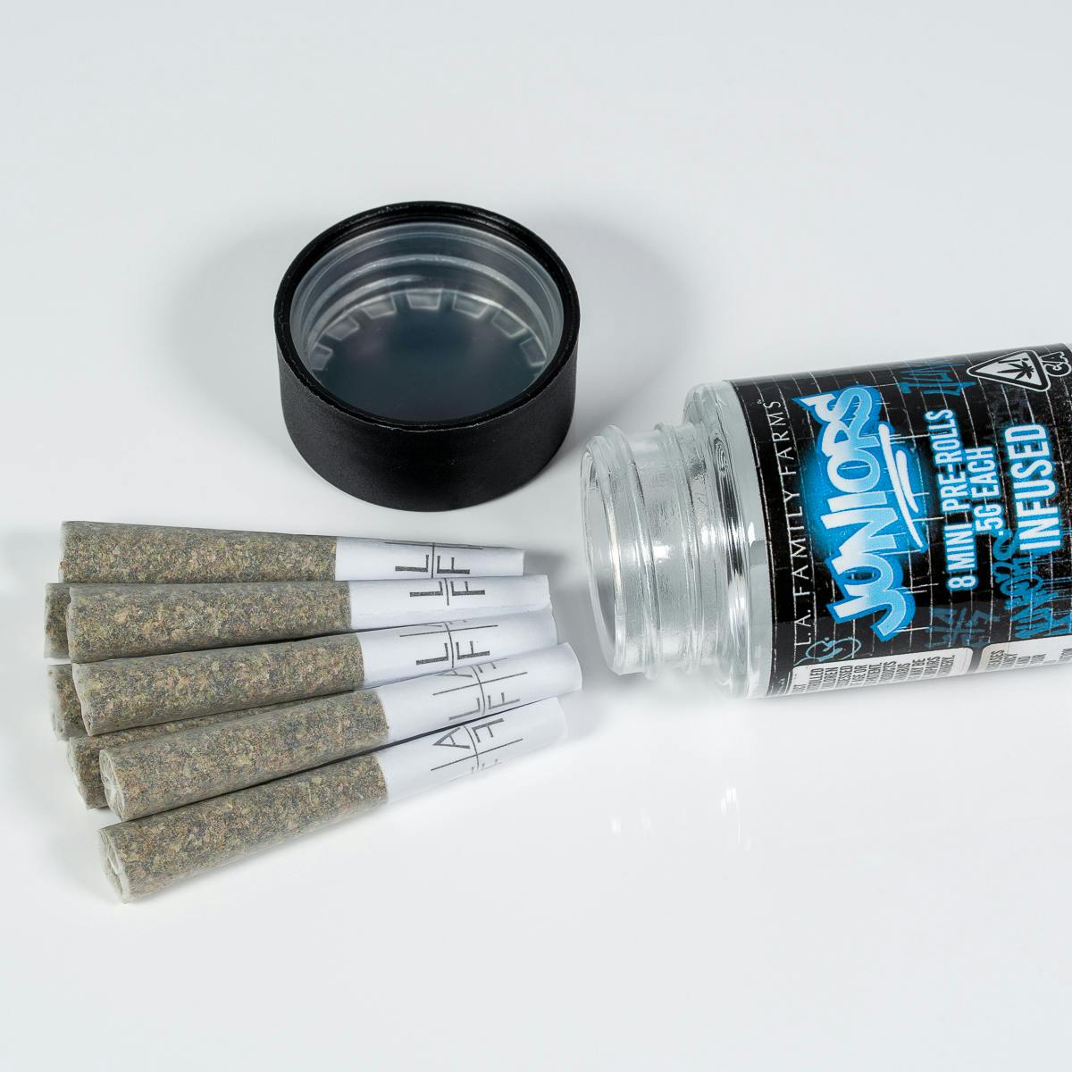 L.A. FAMILY FARMS - JUNIORS 8PK - BIG PERM x HAWAIIAN Z - Mini Infused Pre-rolls - 1