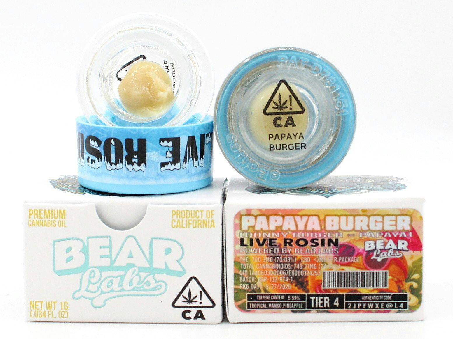 Bear Labs - BEAR Labs - Papaya Burger - Rosin Tier 4 - 1