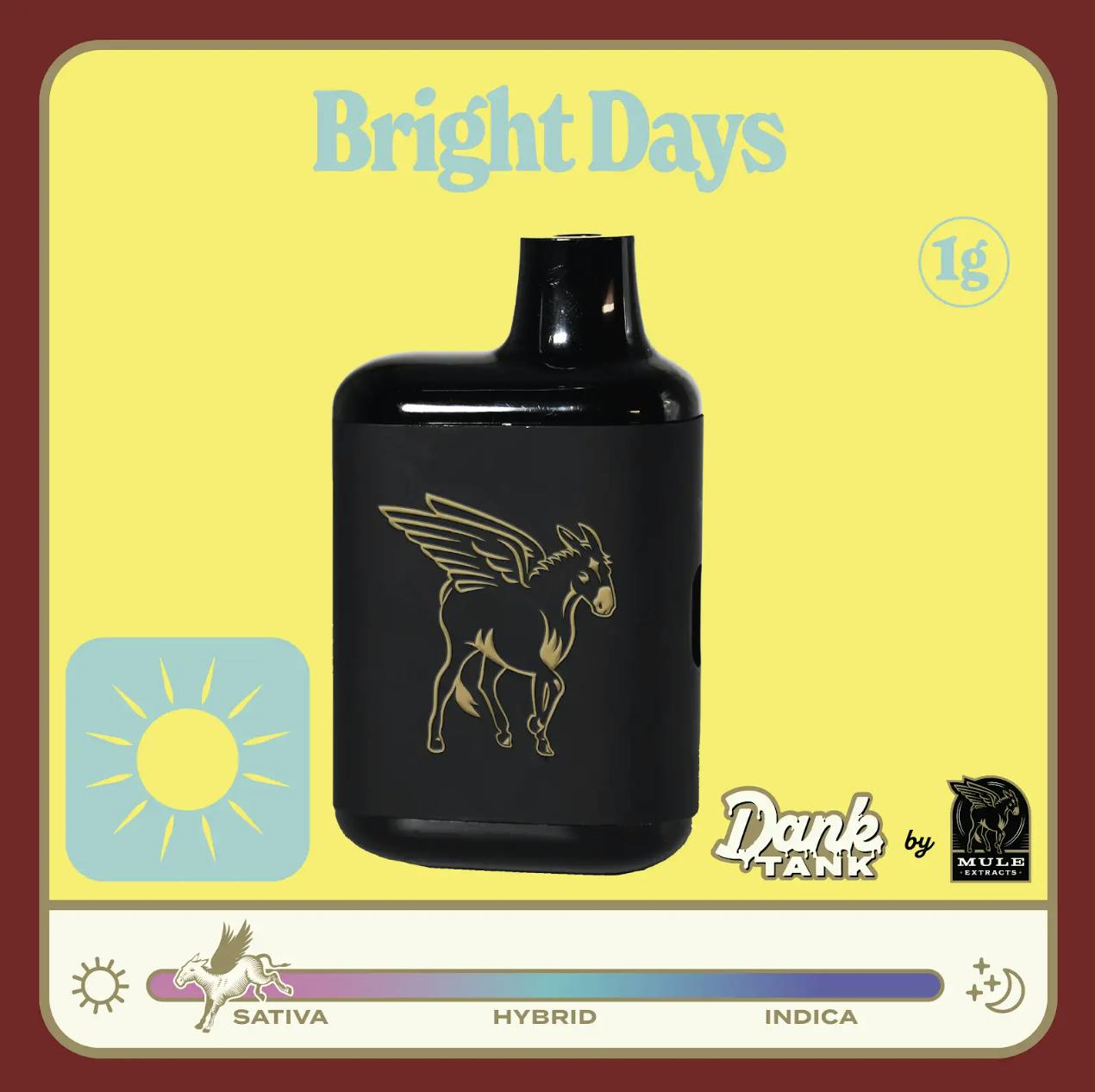 Mule Extracts - Mule Extracts | Bright Days | Dank Tank LR Disposable | 1g - 1
