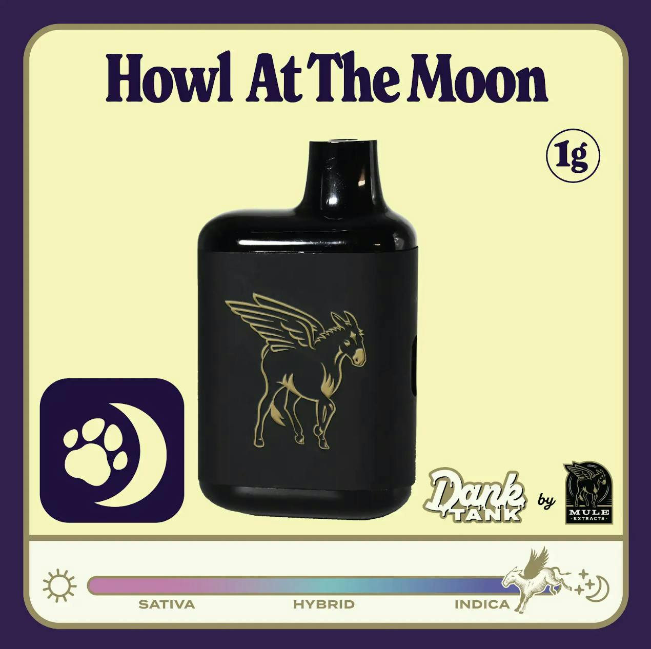 Mule Extracts - Howl at the Moon | Dank Tank LR Disposable | 1g - 1