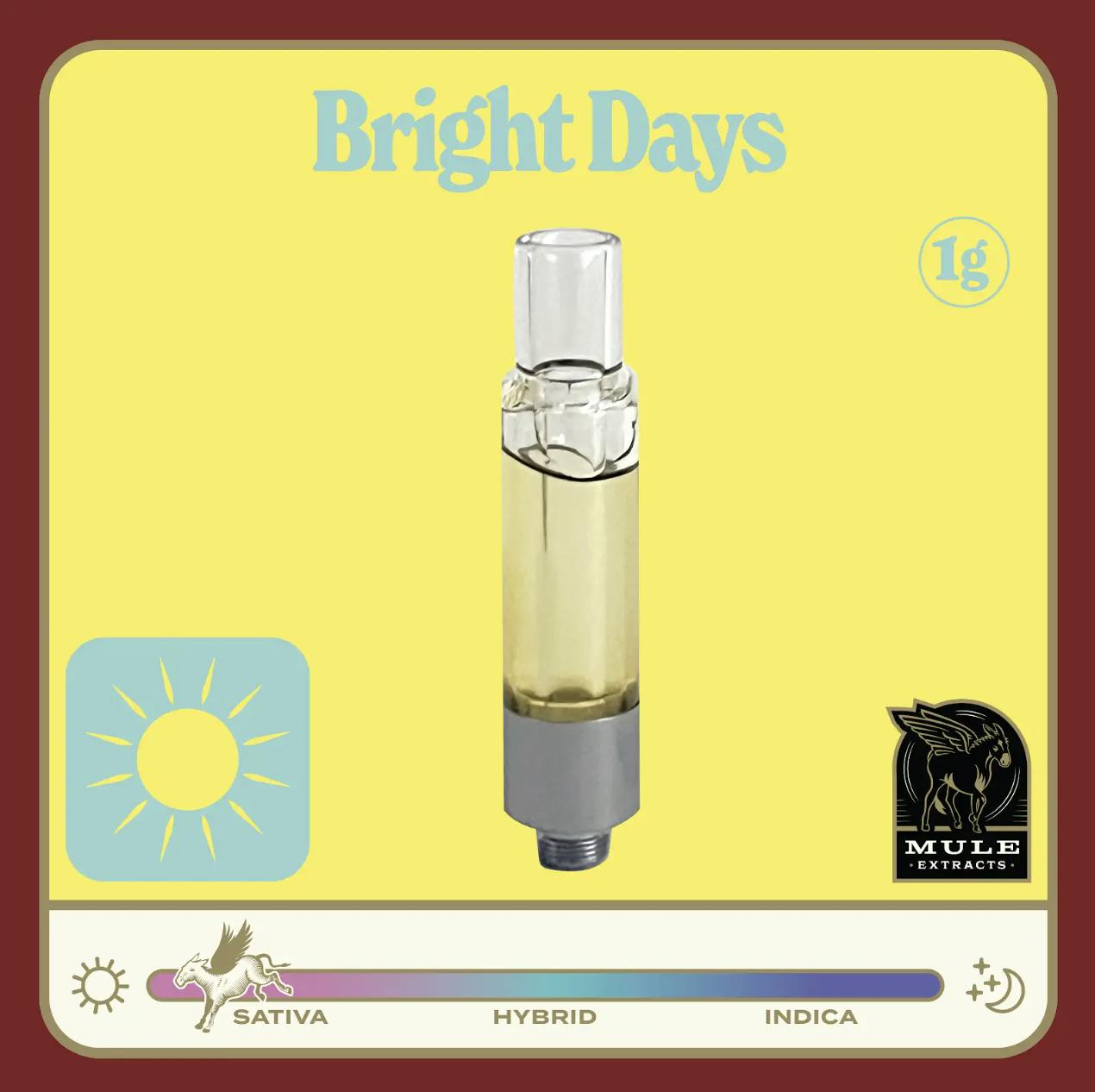 Mule Extracts - Mule Extracts | Bright Days | Live Resin Glass Cartridge | 1g - 1