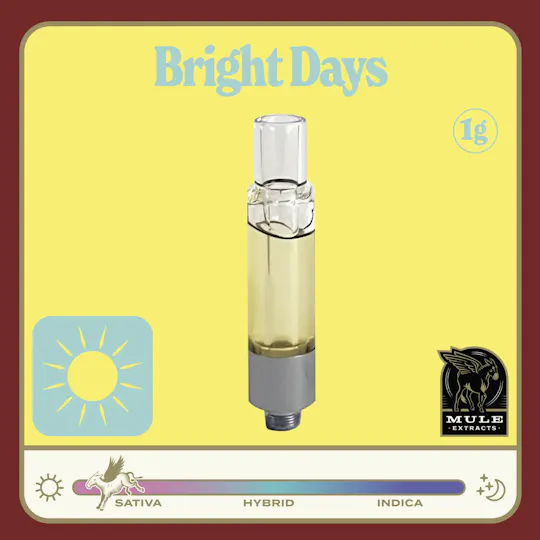 Mule Extracts - Mule Extracts | Bright Days | Live Resin Glass Cartridge | 1g - 1