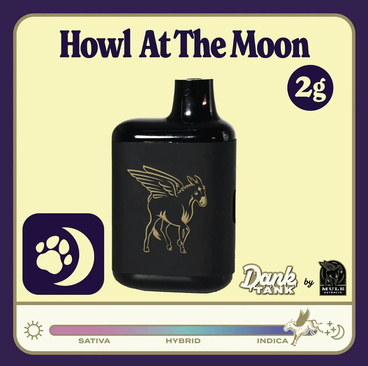 Mule Extracts - Mule Extracts | Howl at the Moon | Dank Tank LR Disposable | 2g - 1