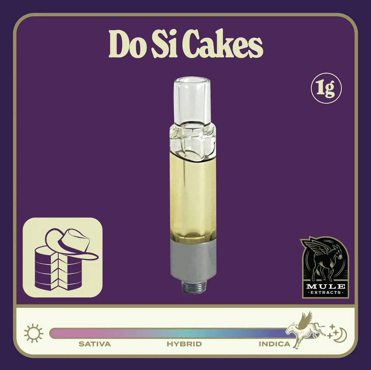 Mule Extracts - Do Si Cakes | Live Resin Glass Cartridge | 1g - 1