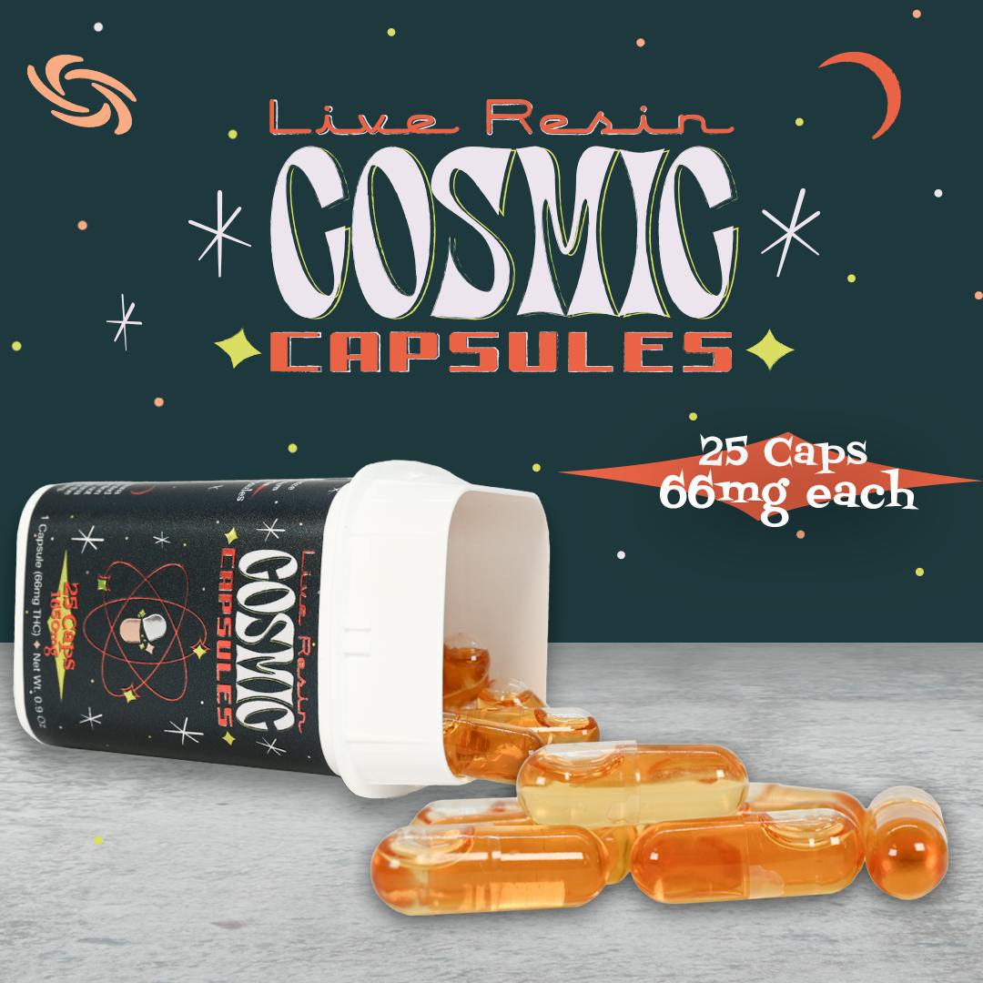 Cosmic Capsules - Cosmic Capsule - Sativa - 25 Capsules - 66mg Per Capsule - 1