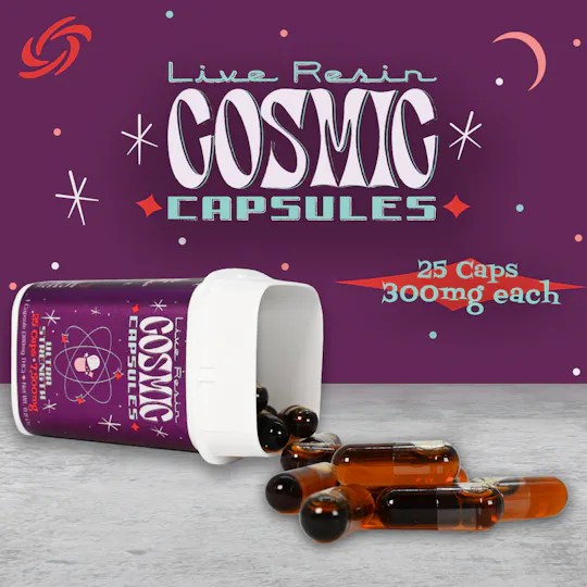 Cosmic Capsules - Cosmic Capsule - Sativa - 25 Capsules - 300mg Per Capsule - 1