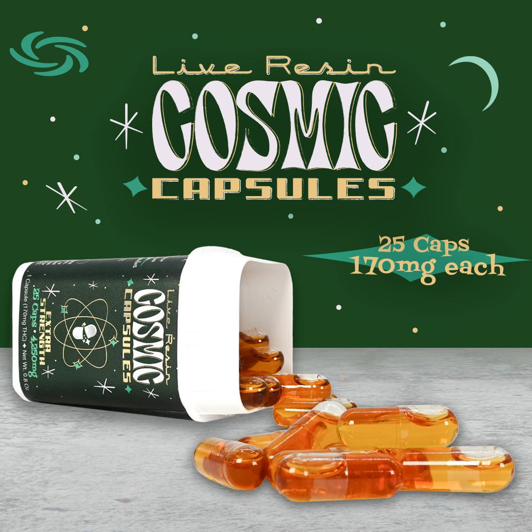 Cosmic Capsules - Cosmic Capsule - Indica - 25 Capsules - 170mg Per Capsule - 1