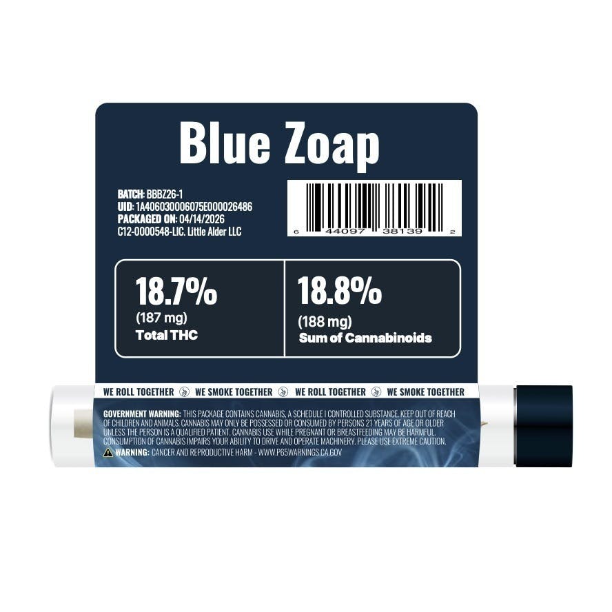 We Grow - We Grow | Blue Zoap | BADBOYZ Joint | 1g - 1