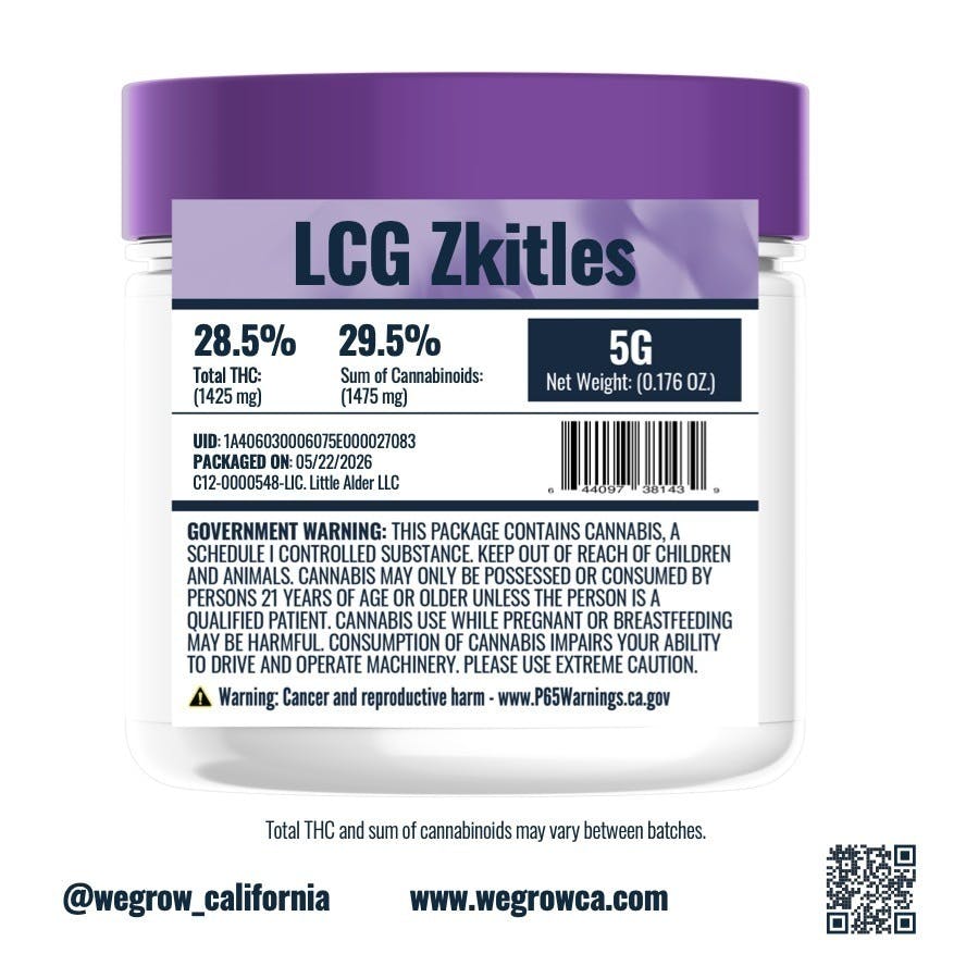 We Grow - We Grow | LCG Zkittles | Big Buds | 5g - 1