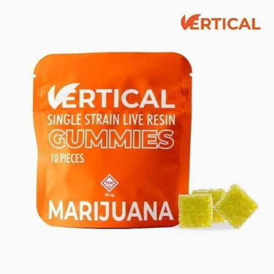 Vertical Cannabis - Vertical Cannabis | Pineapple Live Resin Gummies | 100mg | 10ct | 10mg/ea - 1