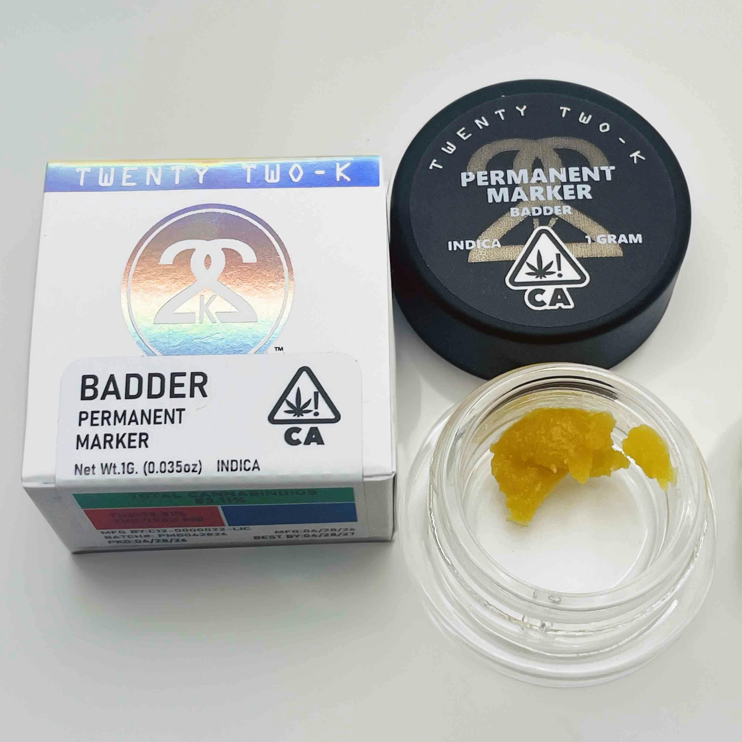 Twenty Two K / 22k - 22K - Permanent Marker - Badder 1g - 1