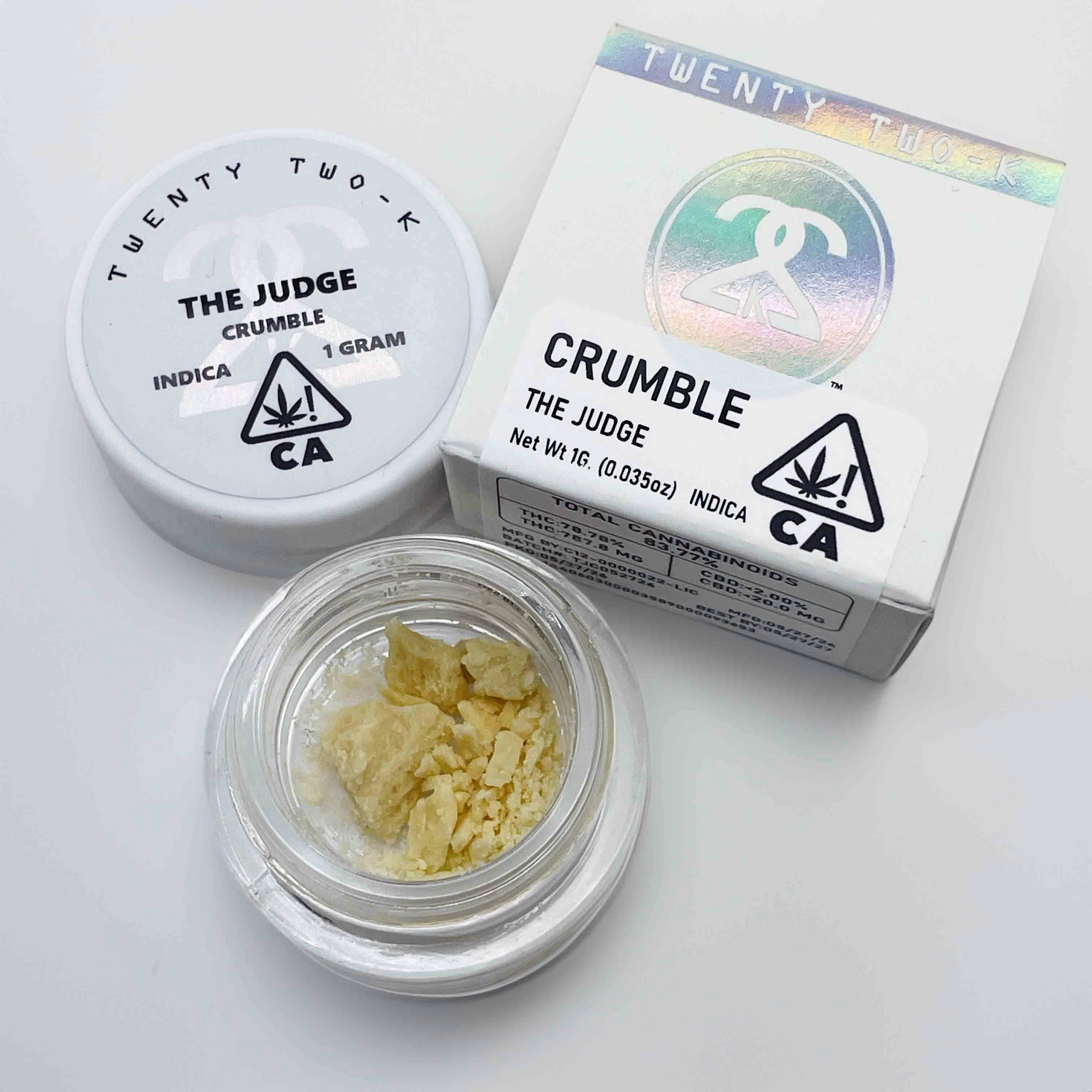 Twenty Two K / 22k - 22K - The Judge - Crumble 1g - 1