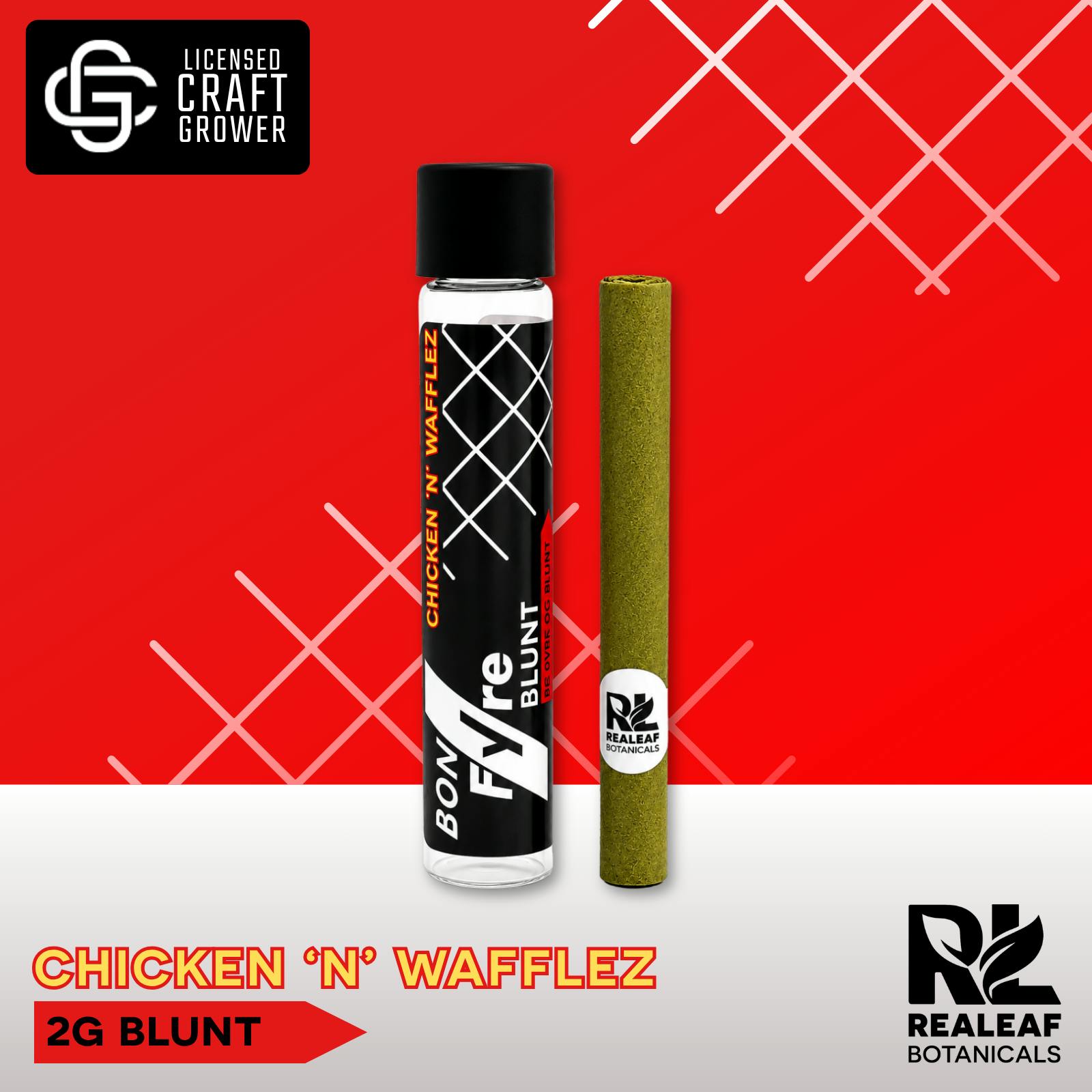 Realeaf Botanicals - Bon Fyre OG Chicken 'N' Wafflez Blunt 2.0g - 1