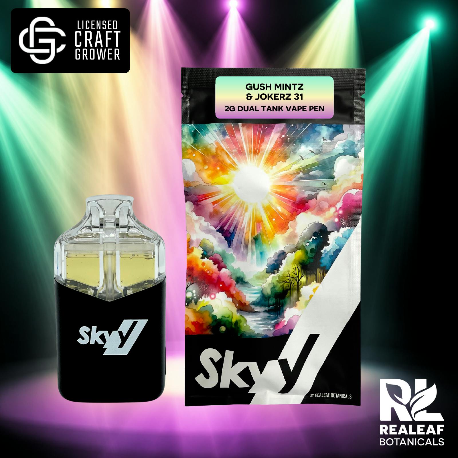 Realeaf Botanicals - Gush Mintz & Jokerz 31 Dual Disposable Pen 2g - 1