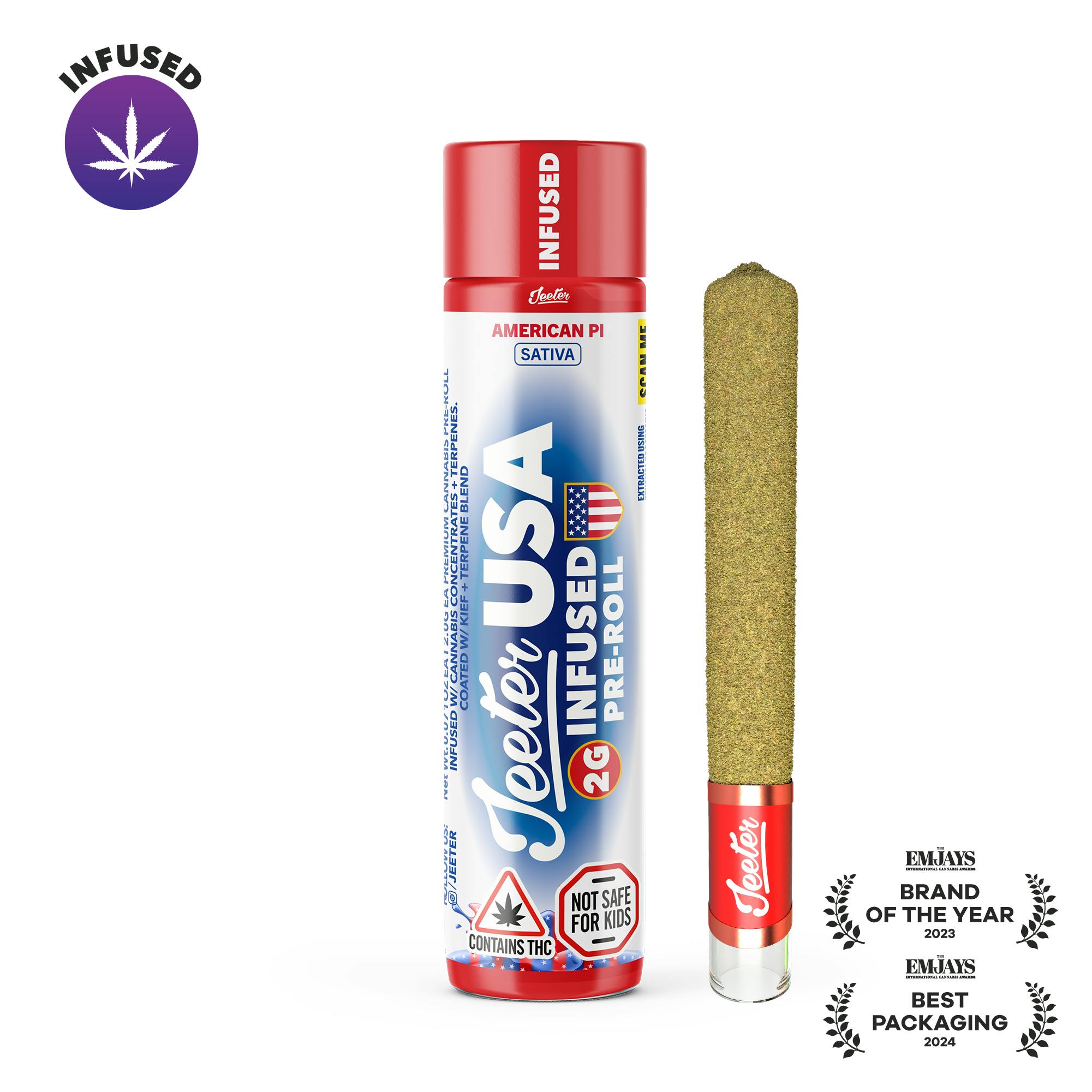 Jeeter - Jeeter WC 26 – American Pi XL Infused Pre-Roll - 1