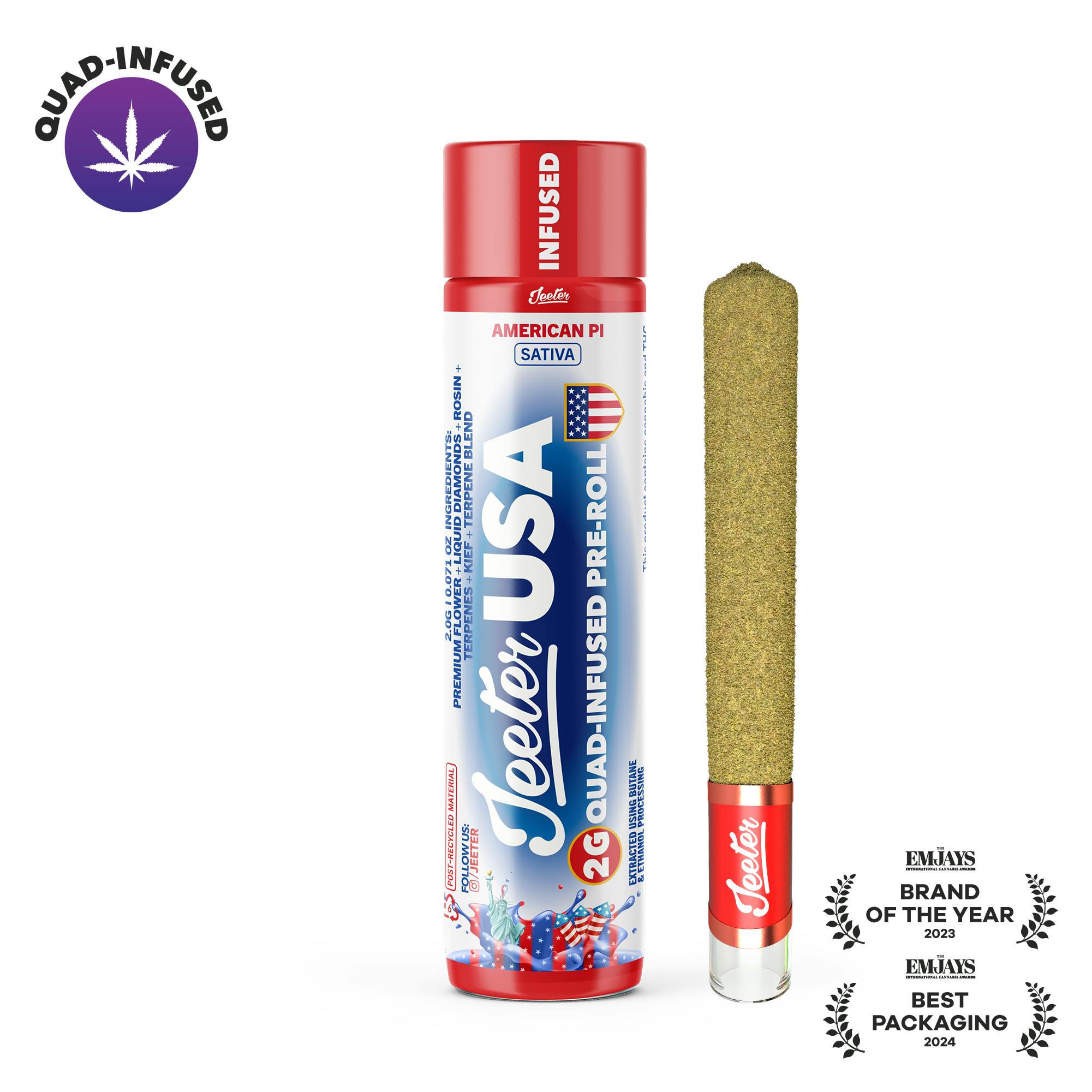 Jeeter - Jeeter WC 26 – American Pi XL Infused Pre-Roll - 1