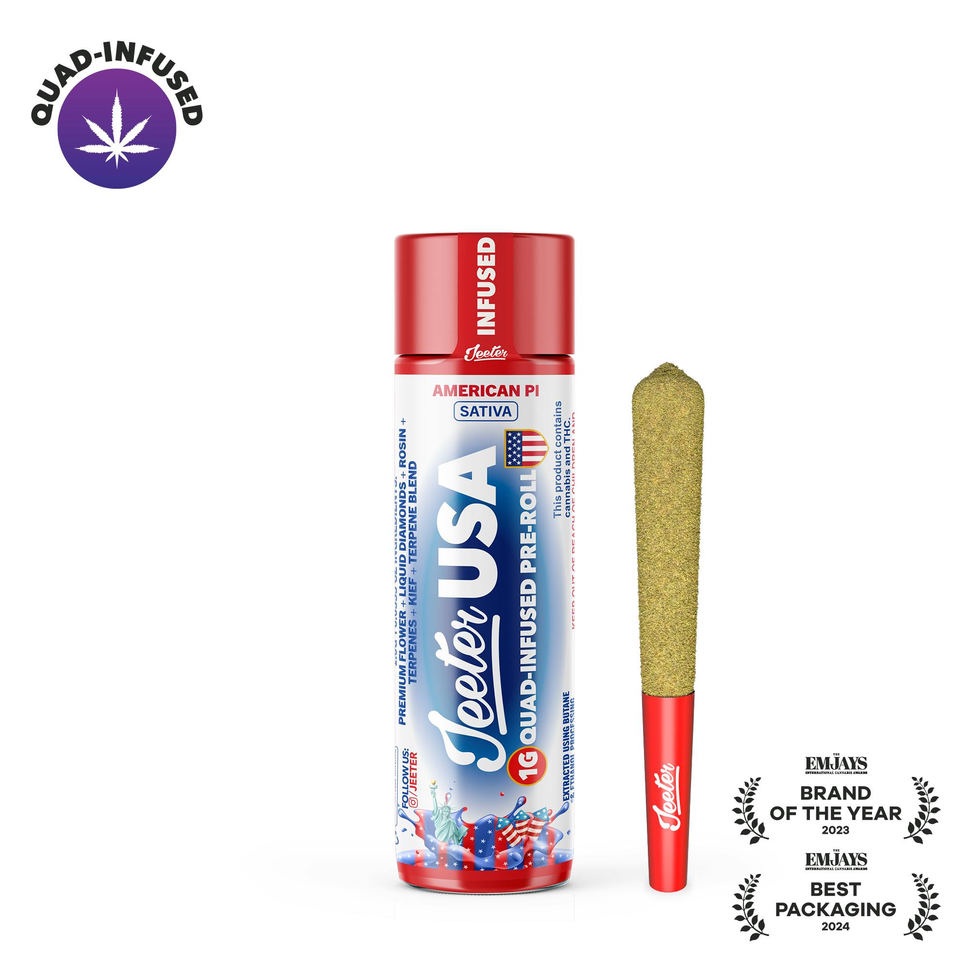 Jeeter - Jeeter WC 26 – American Pi 1G Infused Pre-Roll - 1