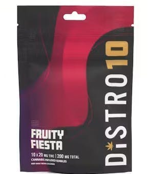 Distro 10 - Fruity Fiesta Gummies | 200mg | 10pk | 20mg/ea - 1