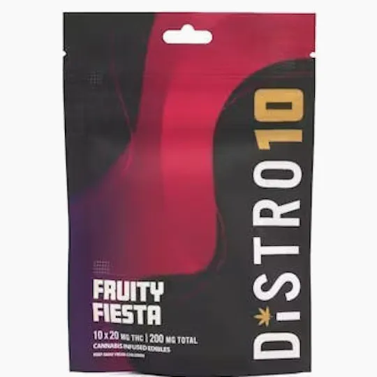 Distro 10 - Fruity Fiesta Gummies | 200mg | 10pk | 20mg/ea - 1