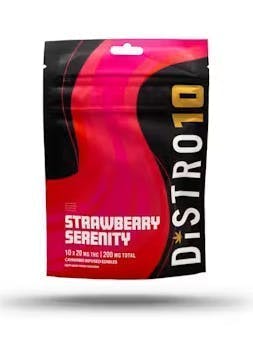 Distro 10 - Strawberry Serenity Gummies | 200mg | 10pk | 2mg/ea - 1