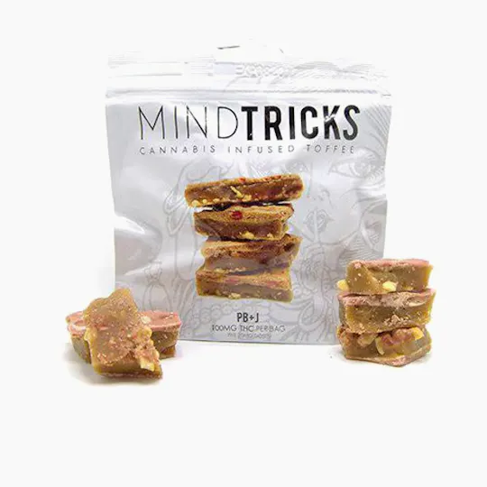Jetty Extracts - Mind Tricks | PB&J Toffee | 100mg | 20mg/ea | 5pk - 1