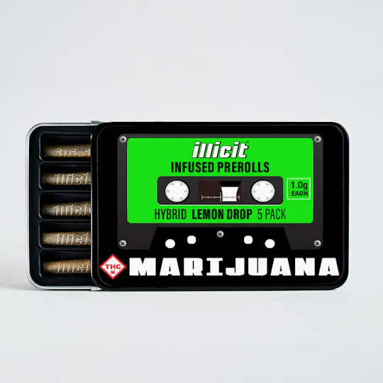 ILLICIT - Lemon Drop 1g Infused Prerolls 5pk - 1