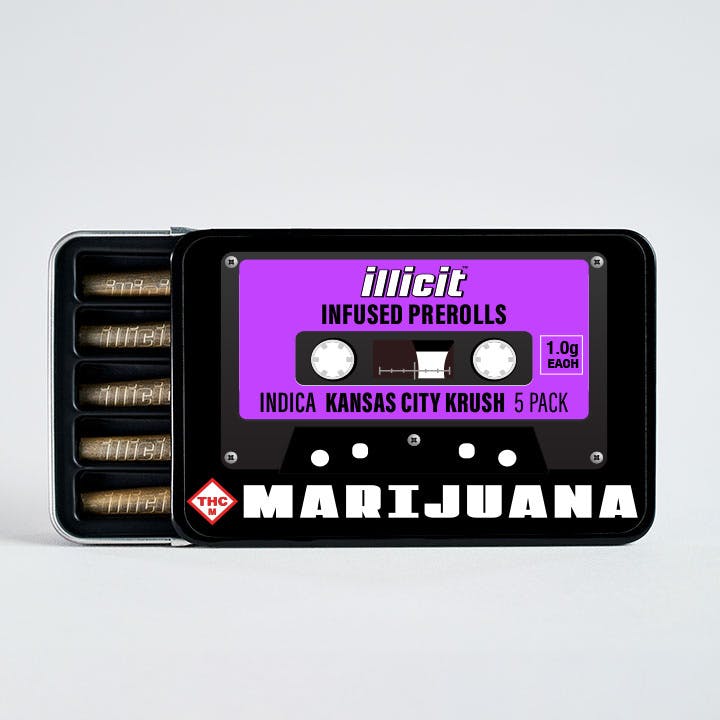 ILLICIT - Kansas City Krush 1g Infused Prerolls 5pk - 1