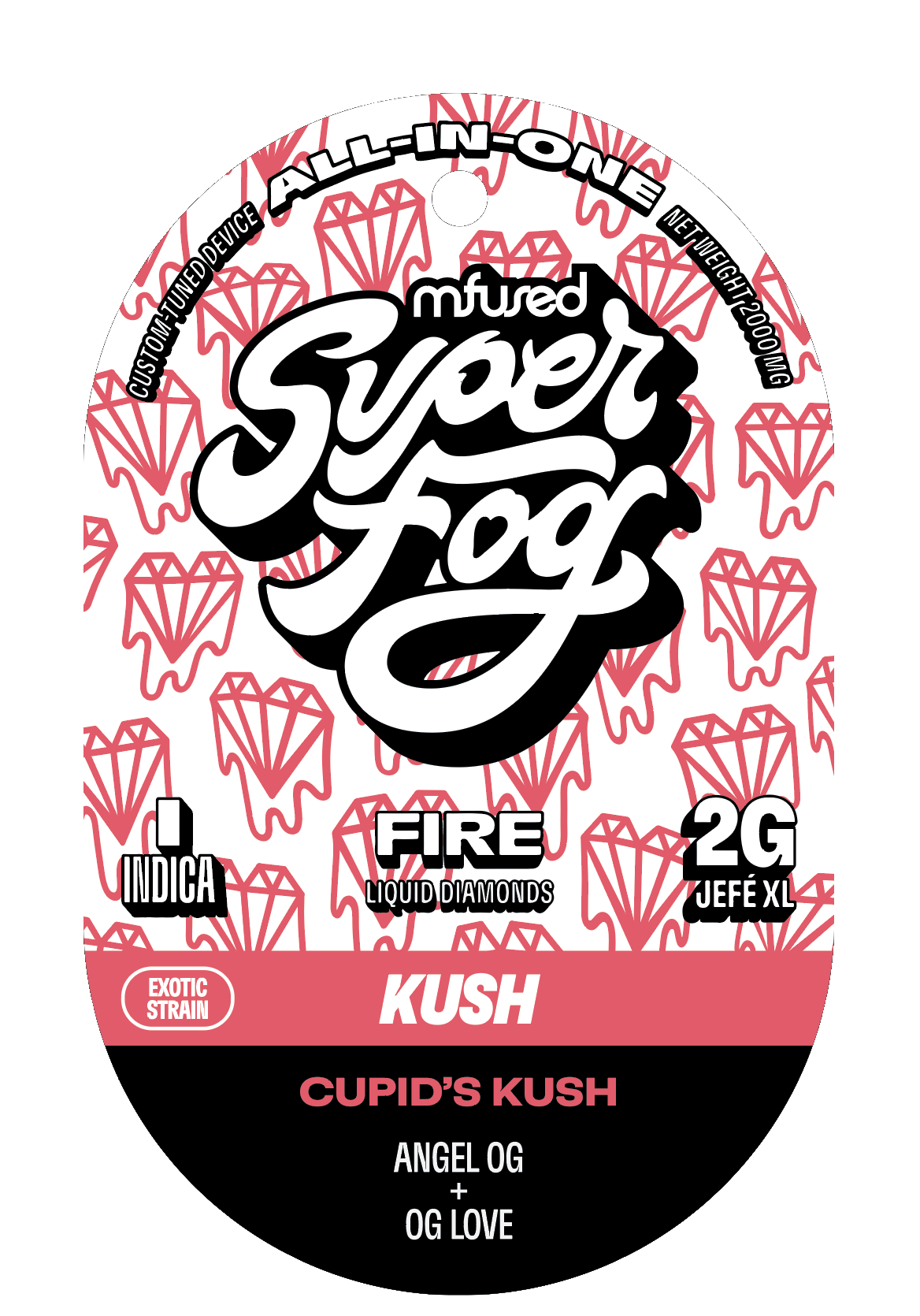 Super Fog by MFused - FIRE Liquid Diamonds 2g Jefé - Cupid's Kush - 1