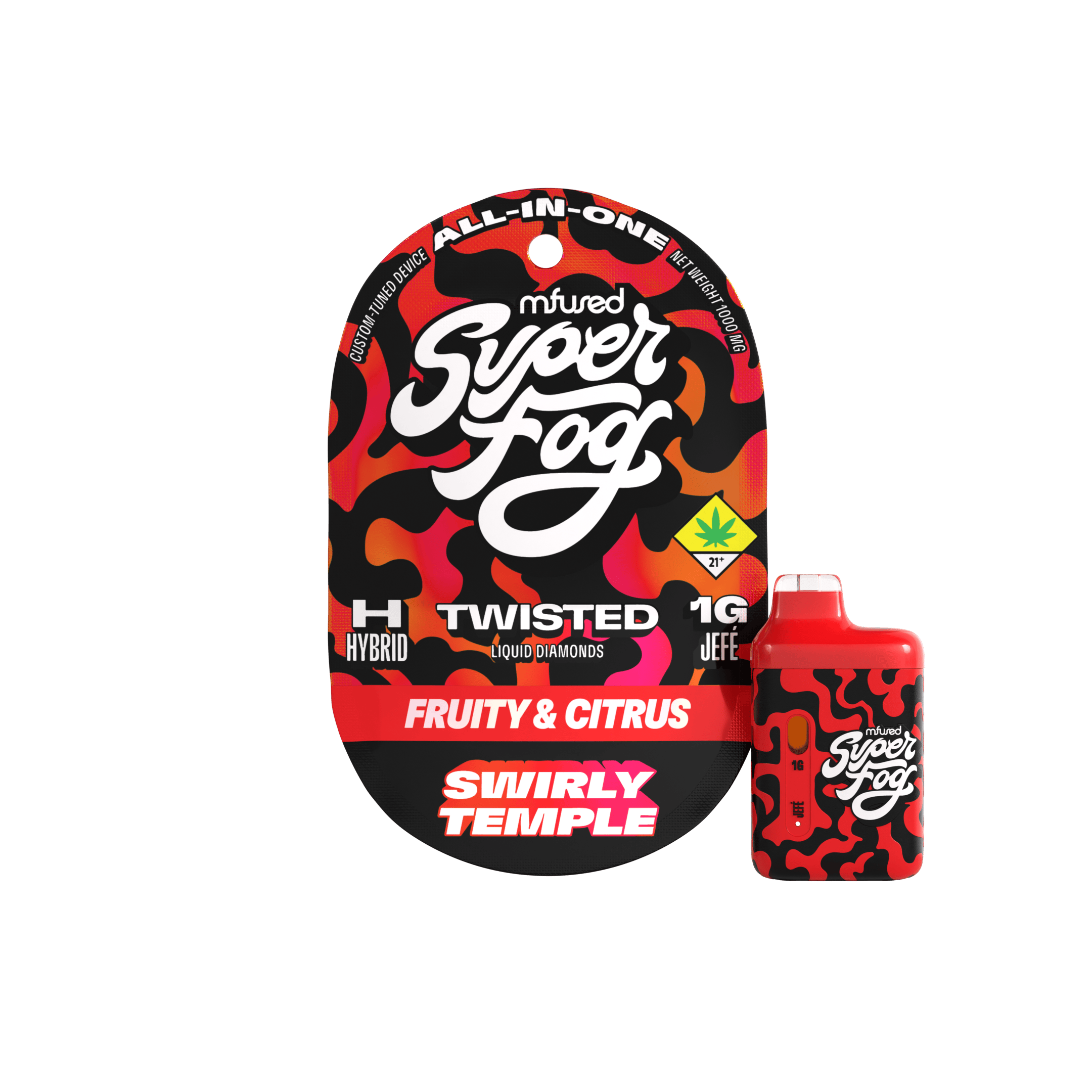Super Fog by MFused - TWISTED Liquid Diamonds 1g Jefé - Swirly Temple - 1
