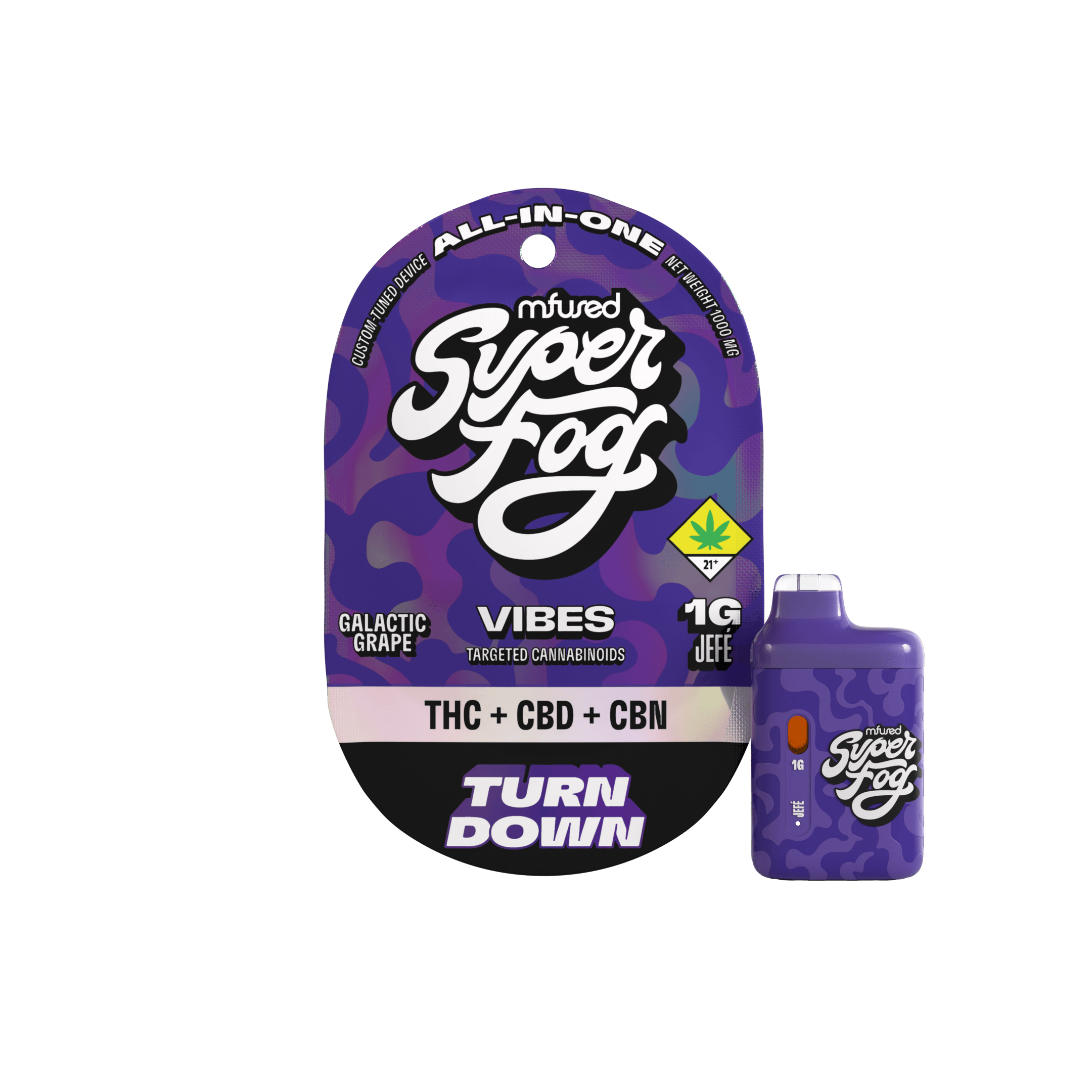 Super Fog by MFused - VIBES Targeted Cannabinoids 1g Jefé - Turn Down - 1