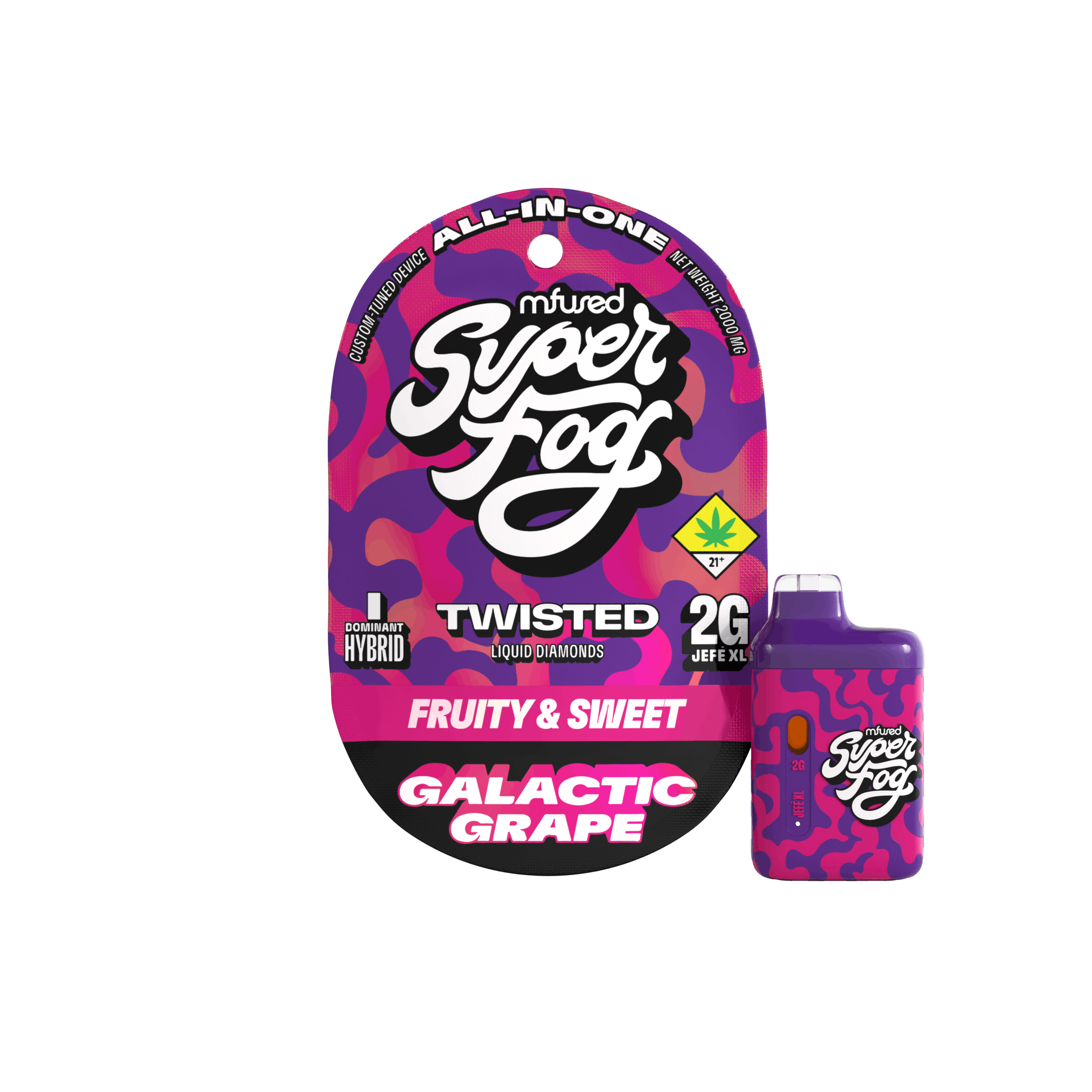 Super Fog by MFused - TWISTED Liquid Diamonds 2g Jefé - Galactic Grape - 1