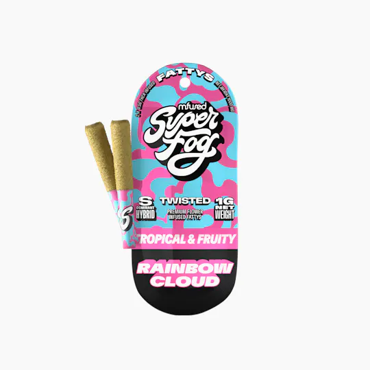 Super Fog by MFused - TWISTED Infused Fattys 2pk - Rainbow Cloud - 1