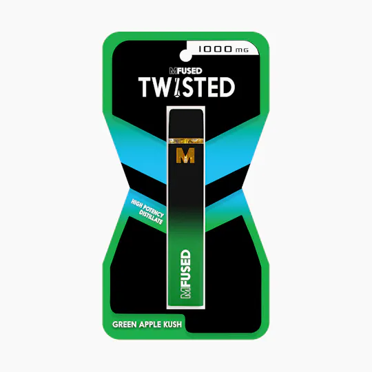 Super Fog by MFused - TWISTED Disposable Vape - Green Apple Kush - 1