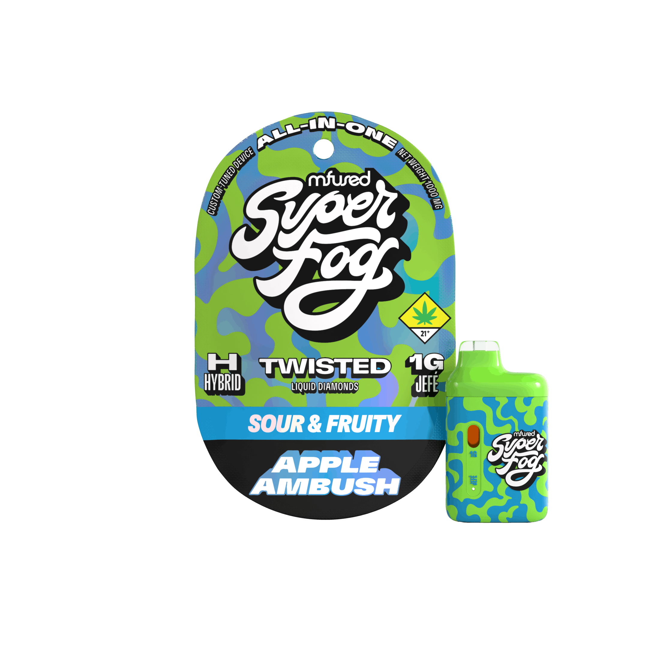 Super Fog by MFused - TWISTED Liquid Diamonds 1g Jefé - Apple Ambush - 1