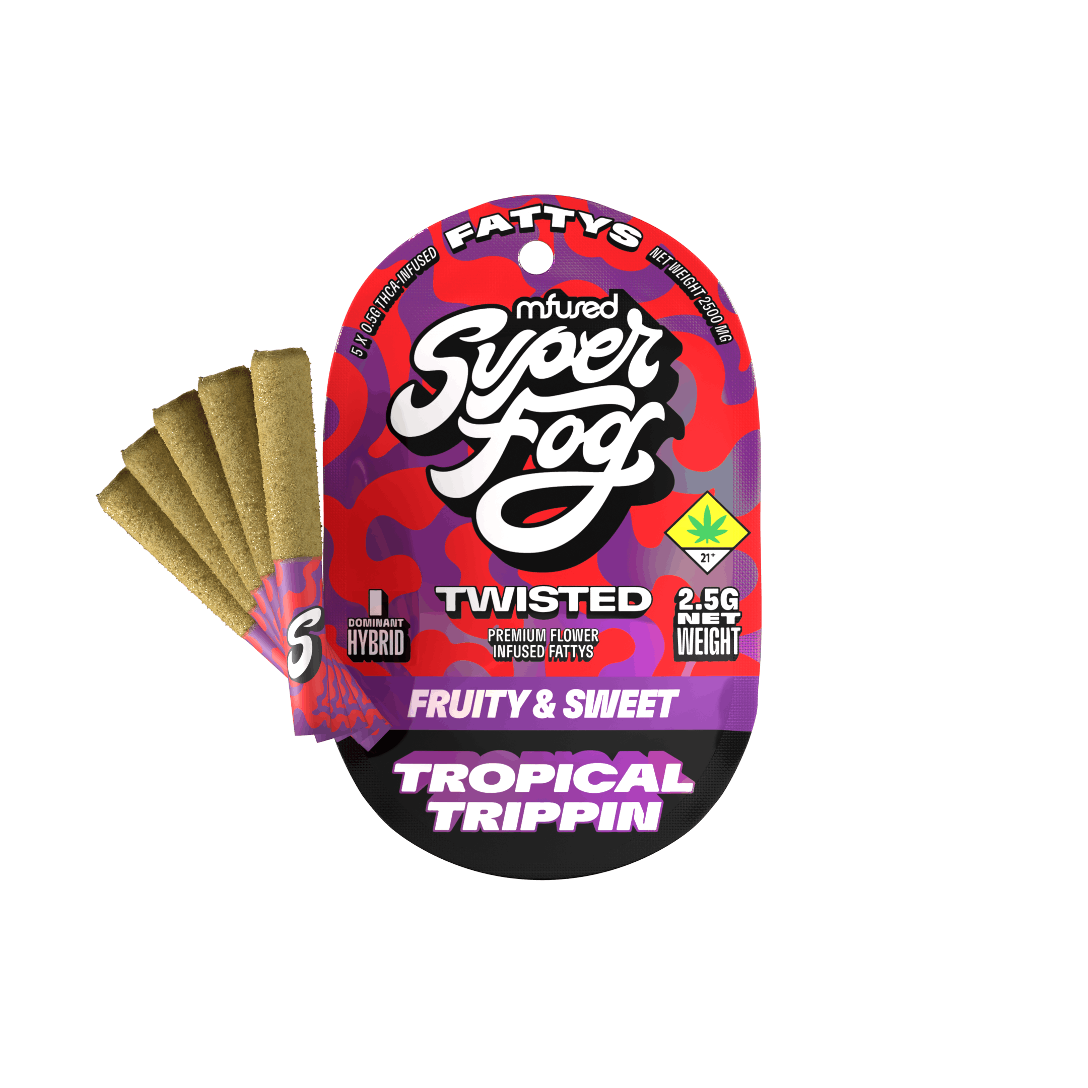 Super Fog by MFused - TWISTED Infused Fattys 5pk - Tropical Trippin - 1
