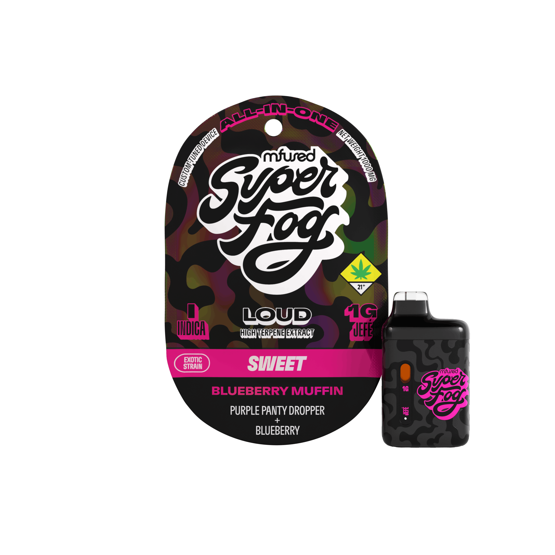 Super Fog by MFused - LOUD High Terpene Extract 1g Jefé - Blueberry Muffin - 1