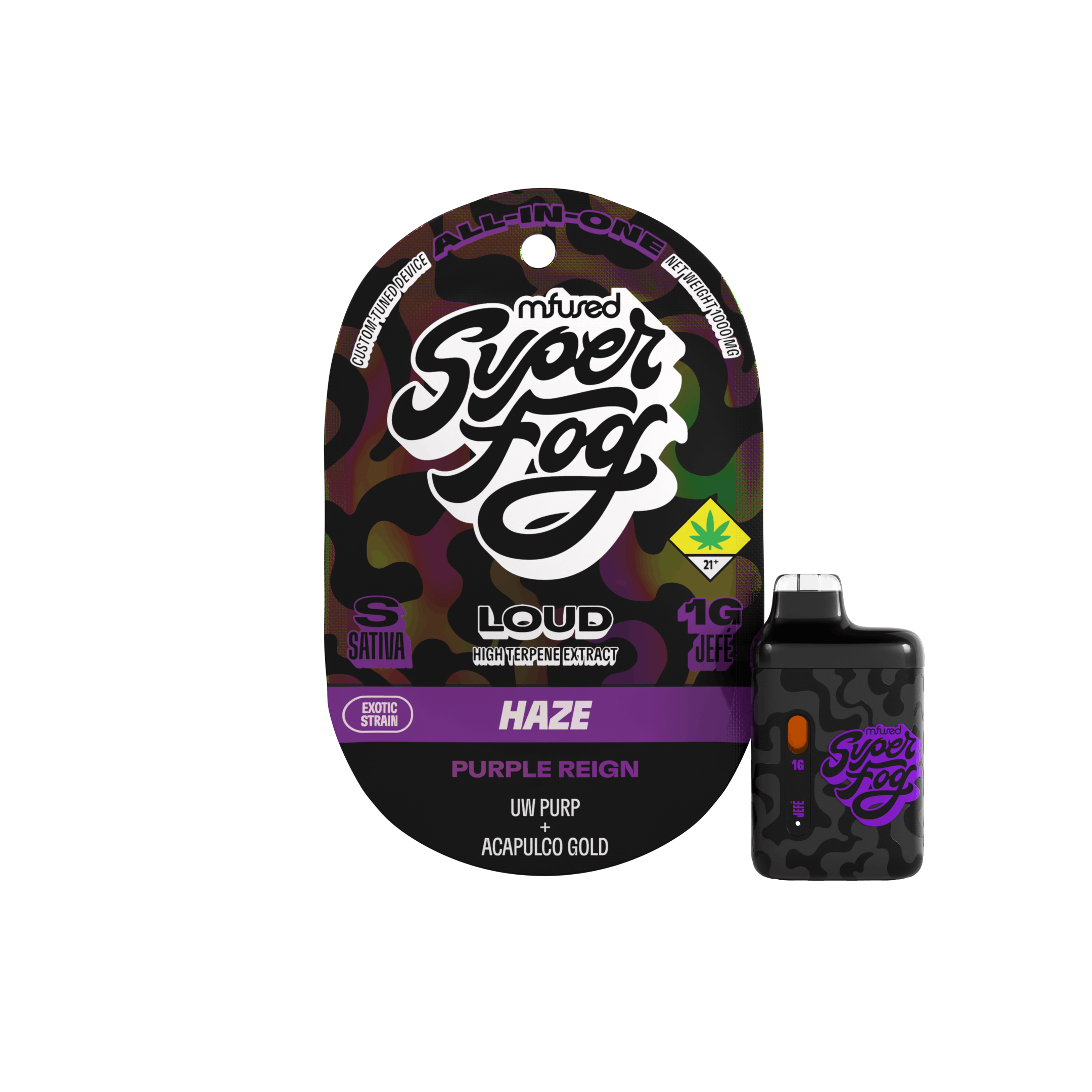 Super Fog by MFused - LOUD High Terpene Extract 1g Jefé - Purple Reign - 1