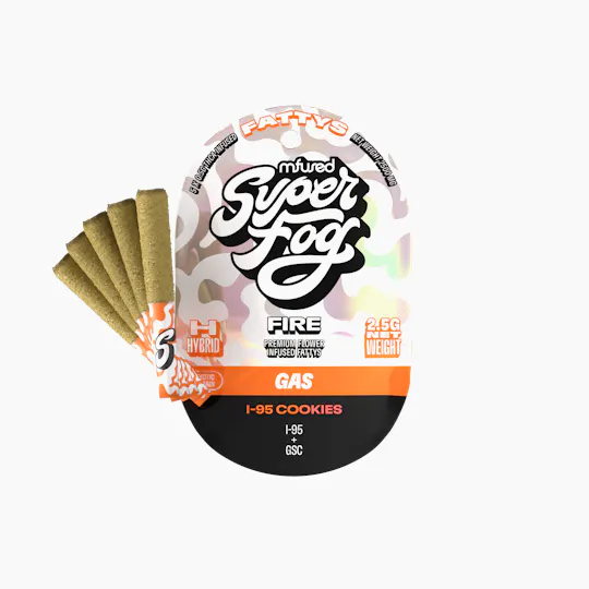 Super Fog by MFused - FIRE Infused Fattys 5pk - I-95 Cookies - 1