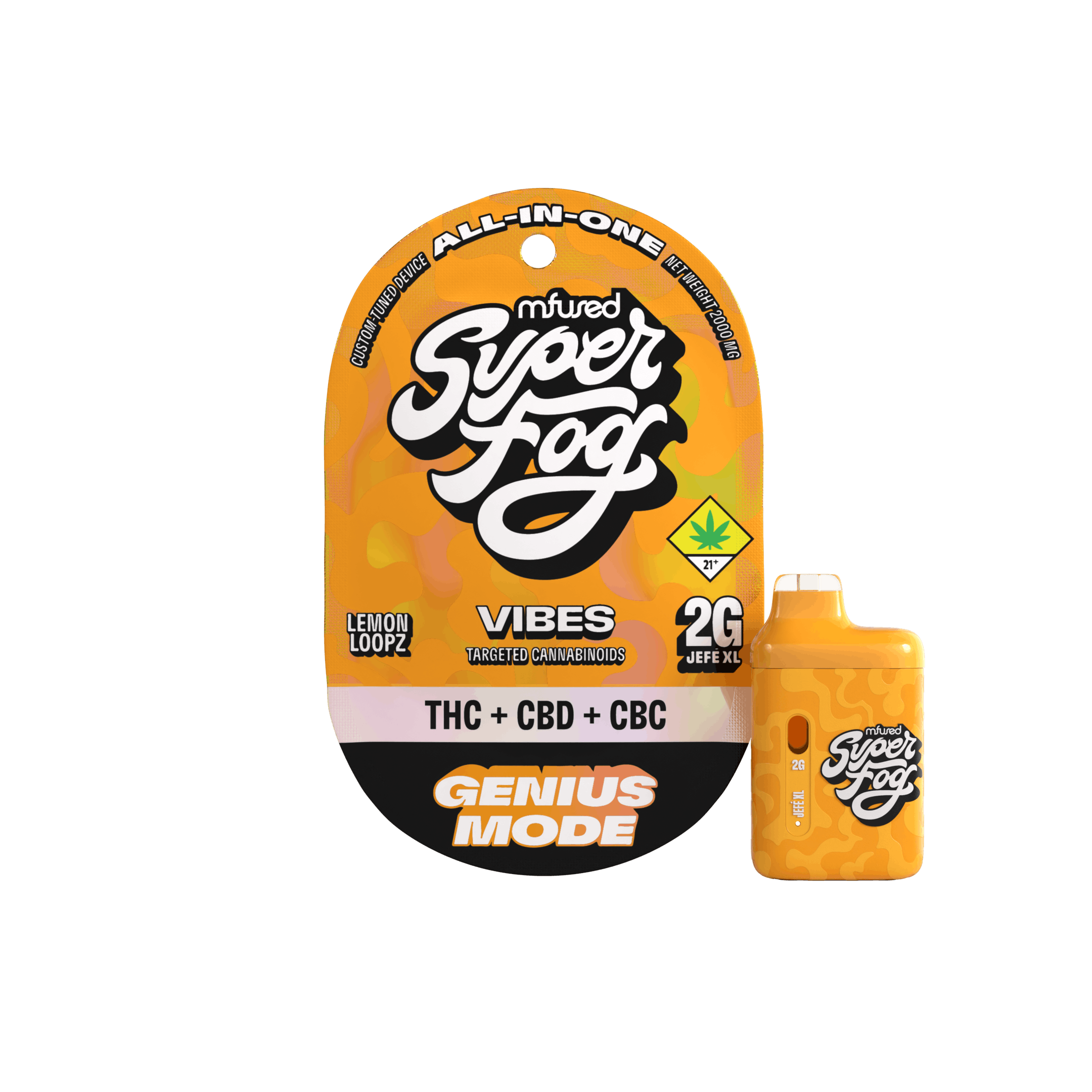 Super Fog by MFused - VIBES Targeted Cannabinoids 2g Jefé - Genius Mode - 1
