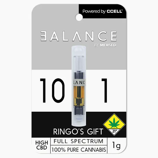 Super Fog by MFused - BALANCE - Ringo's Gift 10:1 CBD Cartridge - 1