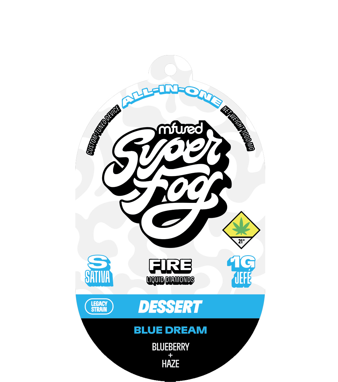 Super Fog by MFused - Blue Dream - FIRE Liquid Diamonds 1g Jefé - 1